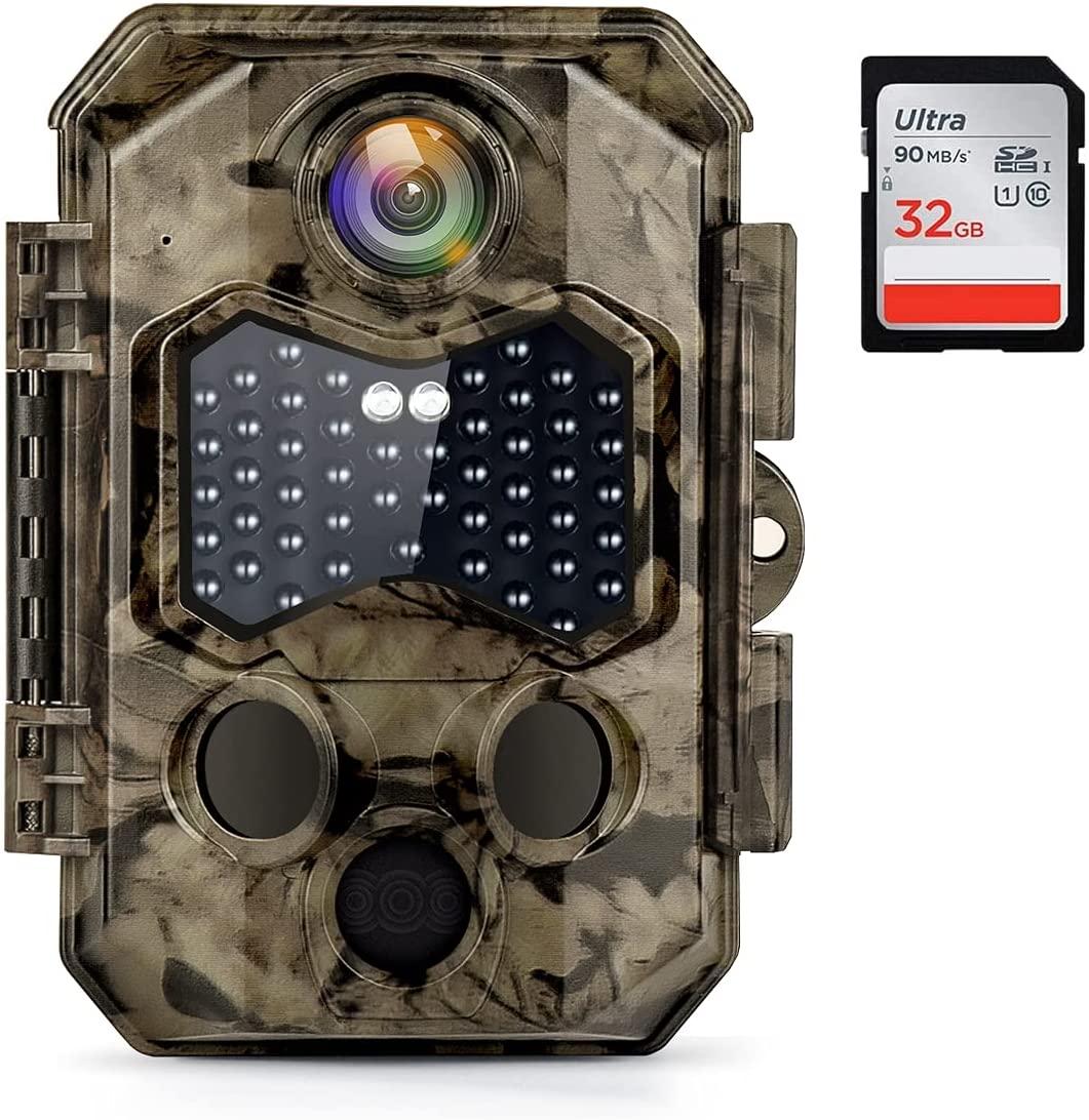 CAMPARKCAM Caméra de Chasse WiFi Bluetooth 24MP 4K Lite Caméra de chasse avec LED Vision Nocturne Infrarouge Jusqu'à 65FT Déclencheur 0,2S Angle de Détection 120° IP66 Étanche Caméra 