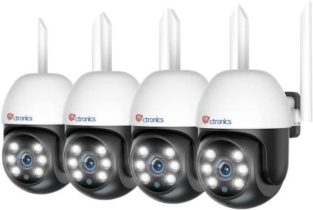 Camera Surveillance WiFi Exterieure, 360° Caméra de Surveillance sans Fil