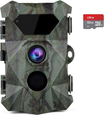 Caméra de Chasse 4K 32MP Vision Nocturne 35m Vitesse de Déclenchement 0.1s
