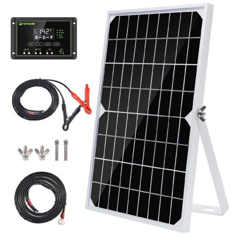 panneau solaire 10 W 12 V + régulateur de charge