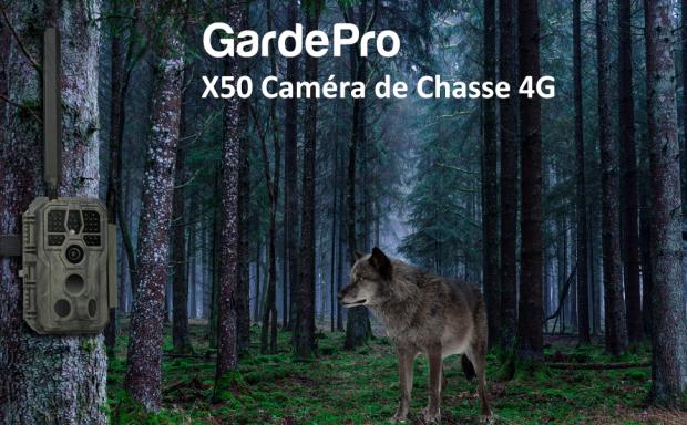 GardePro X50 Caméra de Chasse 4G LTE avec Carte SIM et APP, Vidéo H.265  32MP, Vision Nocturne Infrarouge No-Glow de 30 m, Détecteur de Mouvement  0,1 s et IP66 Étanche - ProChasse