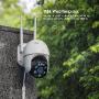 Caméra Surveillance WiFi Exterieure, Vision Nocturne Couleur, Suivi Automatique PTZ 355° 90°, Sirène