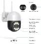 Caméra de Surveillance 1080 p WiFi, Pan 355° & Tilt Caméra PTZ, Alarme Sonore et Lumineuse, Vision Nocturne Couleur, Audio Bidirectionnel,...